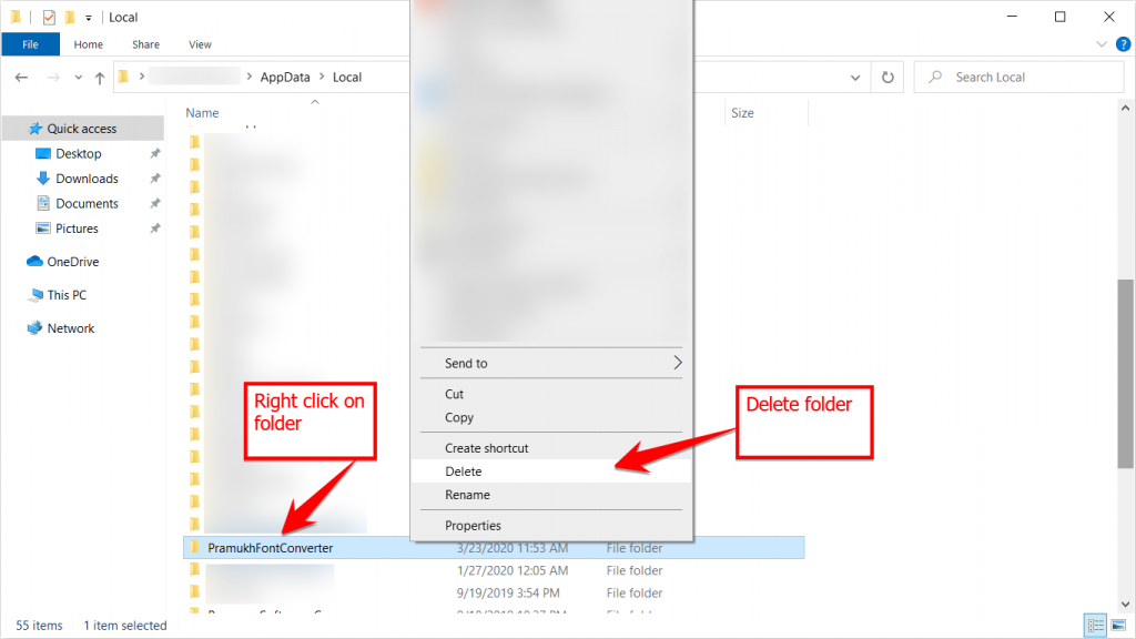 Delete Pramukh Font Converter folder